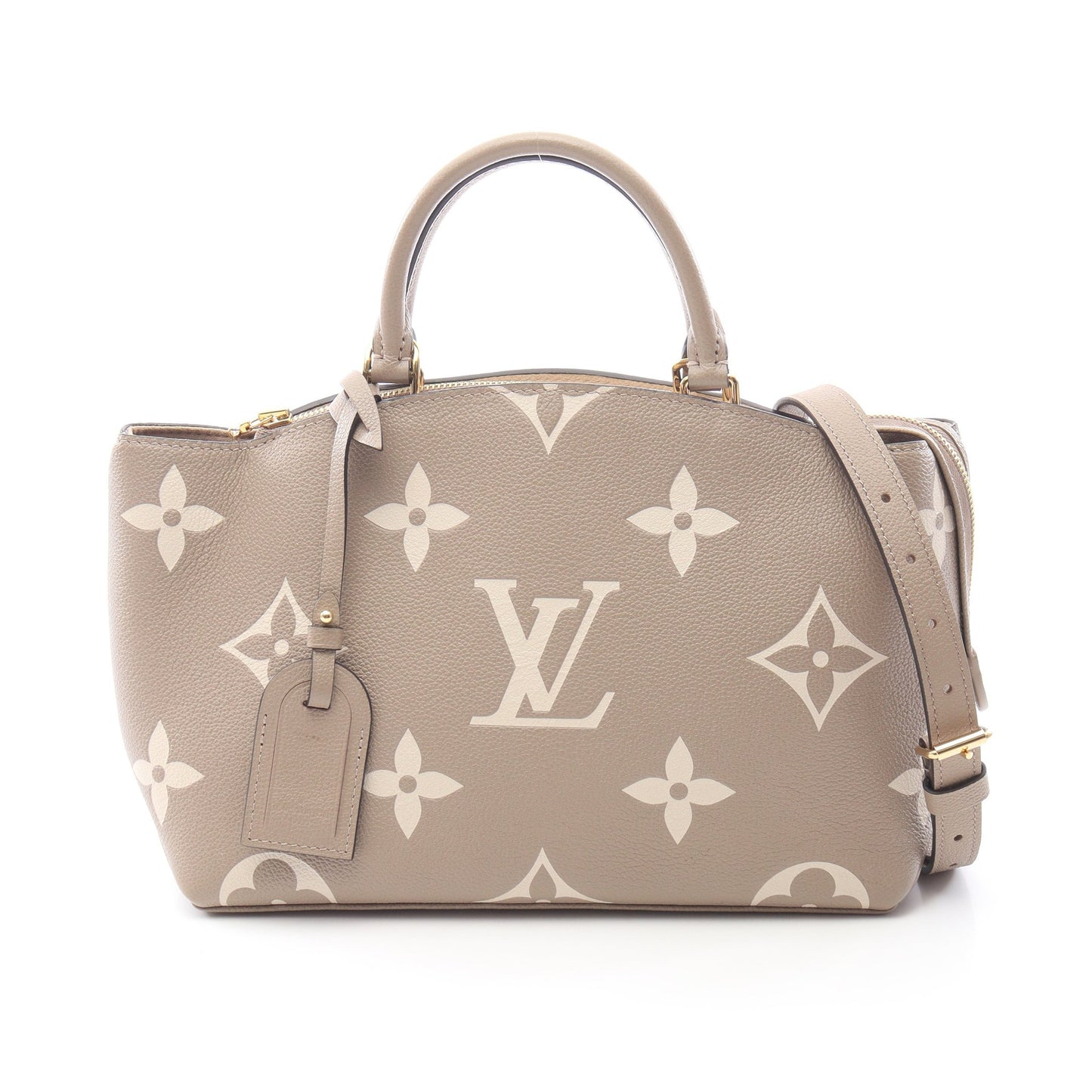 プティ パレPM モノグラムアンプラント トゥルトレール クレーム ハンドバッグ レザー グレーベージュ 2WAY ルイヴィトン バッグ LOUIS VUITTON
