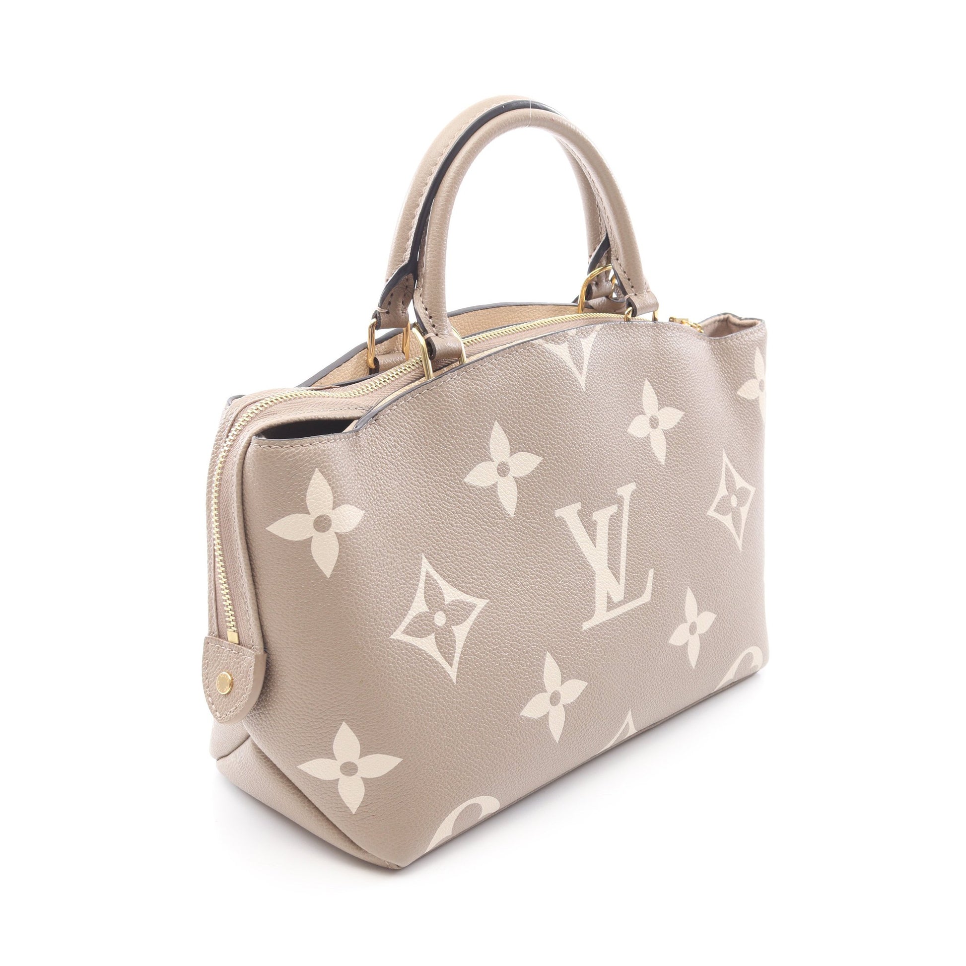 プティ パレPM モノグラムアンプラント トゥルトレール クレーム ハンドバッグ レザー グレーベージュ 2WAY ルイヴィトン バッグ LOUIS VUITTON