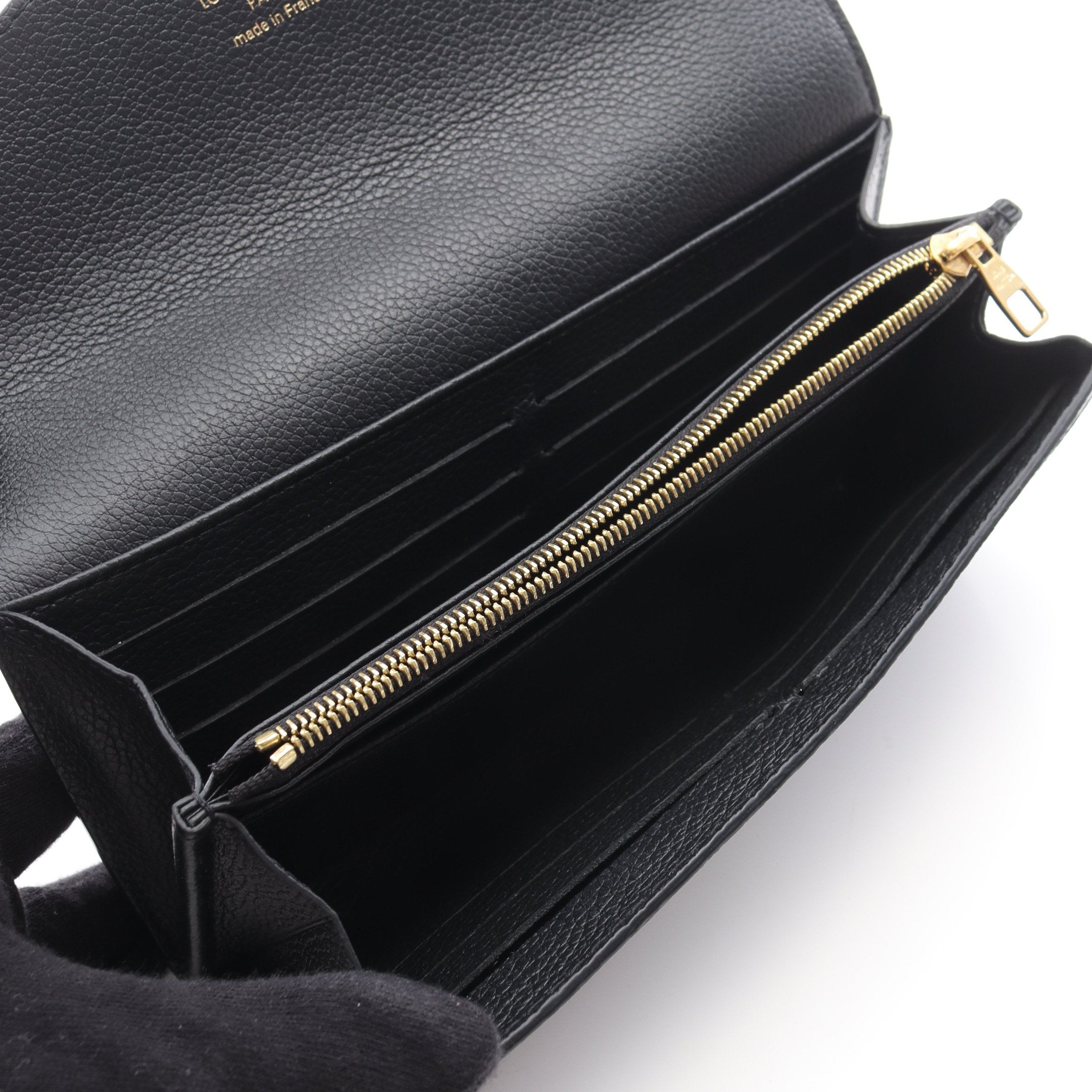 ルイヴィトン ポルトフォイユサラ アンプラント 長財布 黒 ノワール