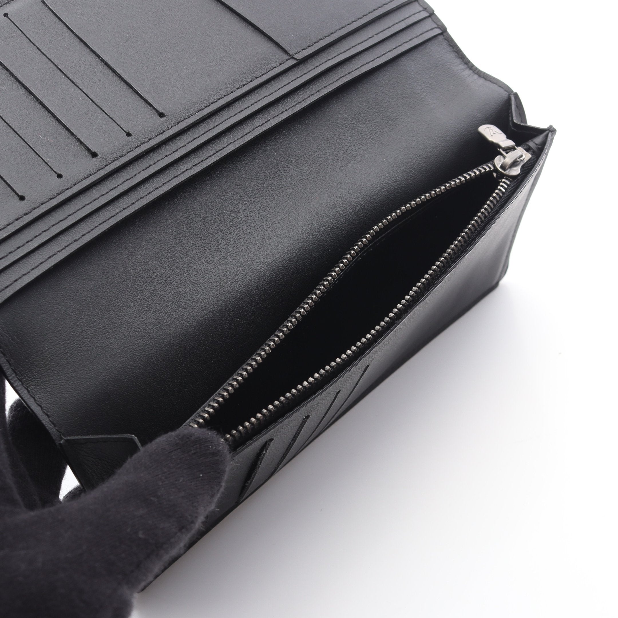 ポルトフォイユ ブラザ ダミエアンフィニ オニキス 二つ折り長財布