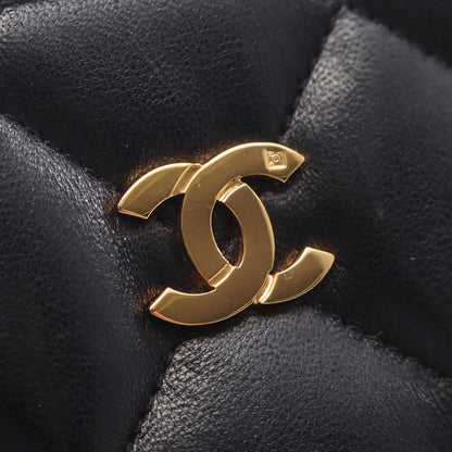 マトラッセ チェーンショルダーバッグ チェーントートバッグ ラムスキン ブラック ゴールド金具 シャネル バッグ CHANEL