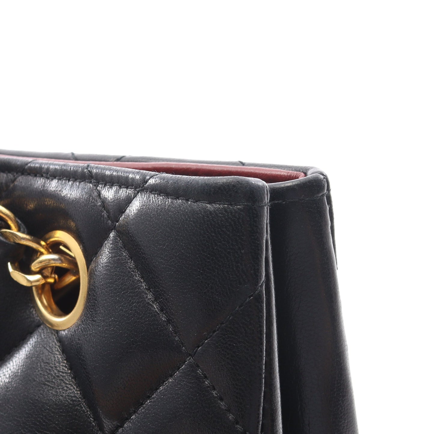 マトラッセ チェーンショルダーバッグ チェーントートバッグ ラムスキン ブラック ゴールド金具 シャネル バッグ CHANEL