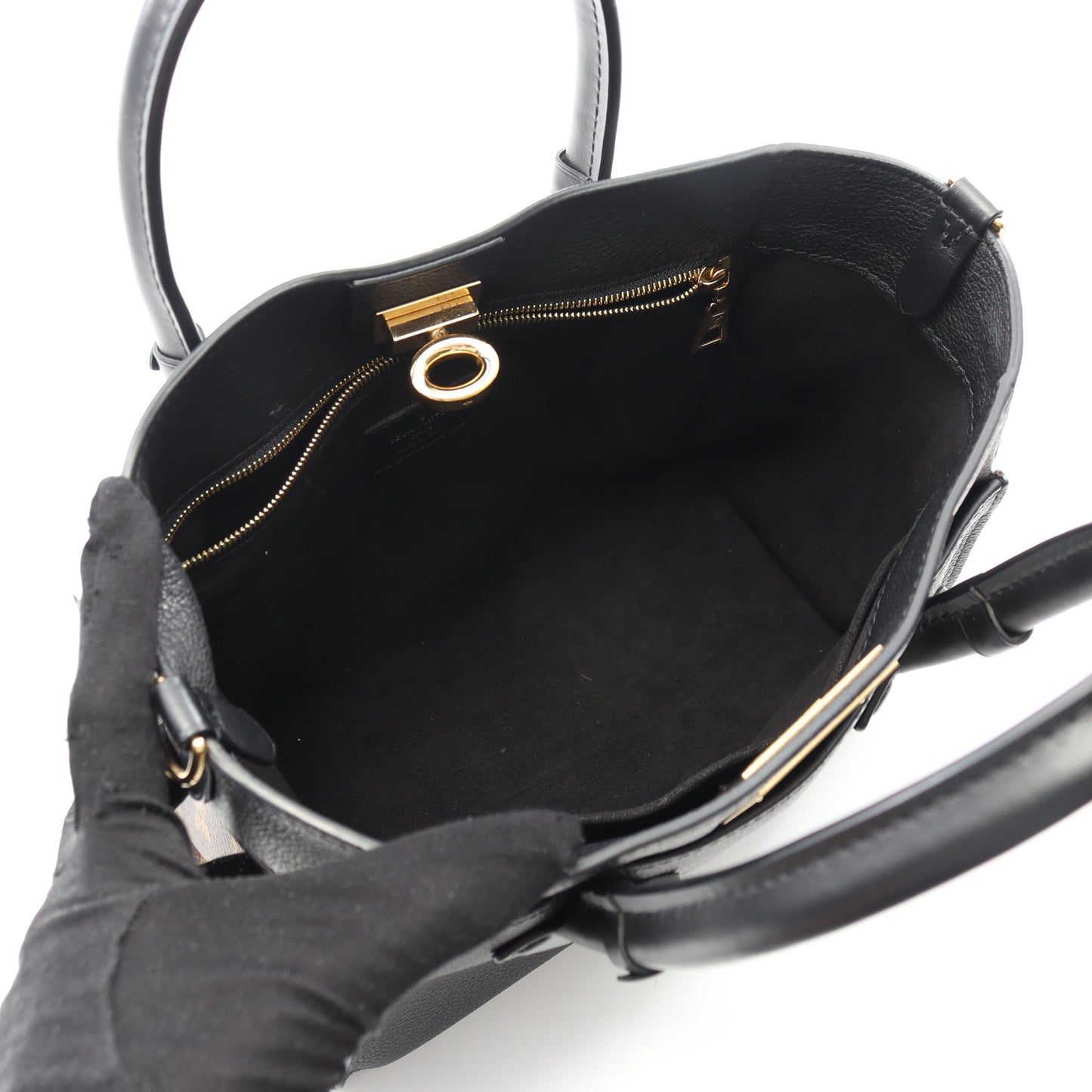 オンマイサイド PM モノグラム ノワール ハンドバッグ レザー PVC ブラック ブラウン 2WAY ルイヴィトン バッグ LOUIS VUITTON