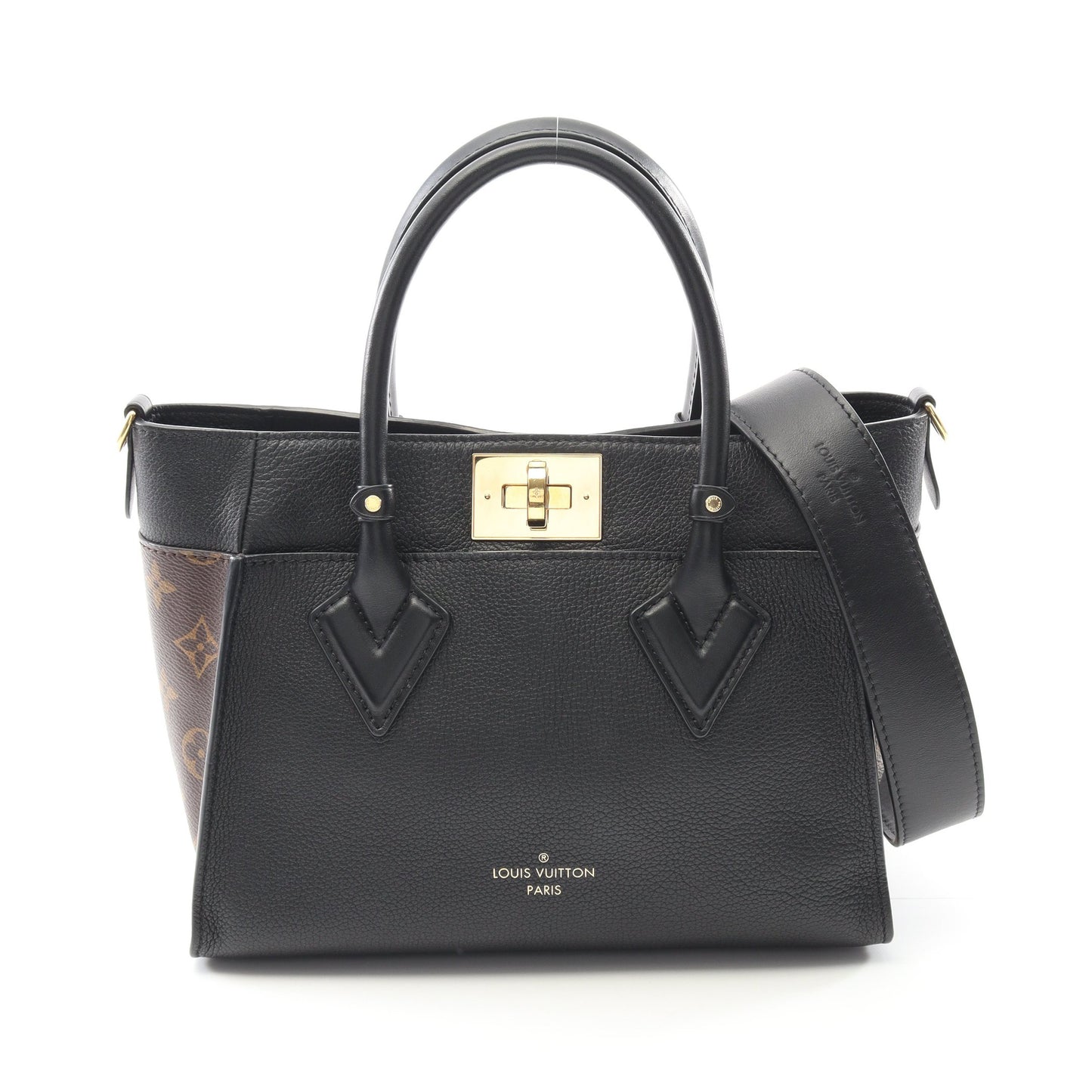 オンマイサイド PM モノグラム ノワール ハンドバッグ レザー PVC ブラック ブラウン 2WAY ルイヴィトン バッグ LOUIS VUITTON