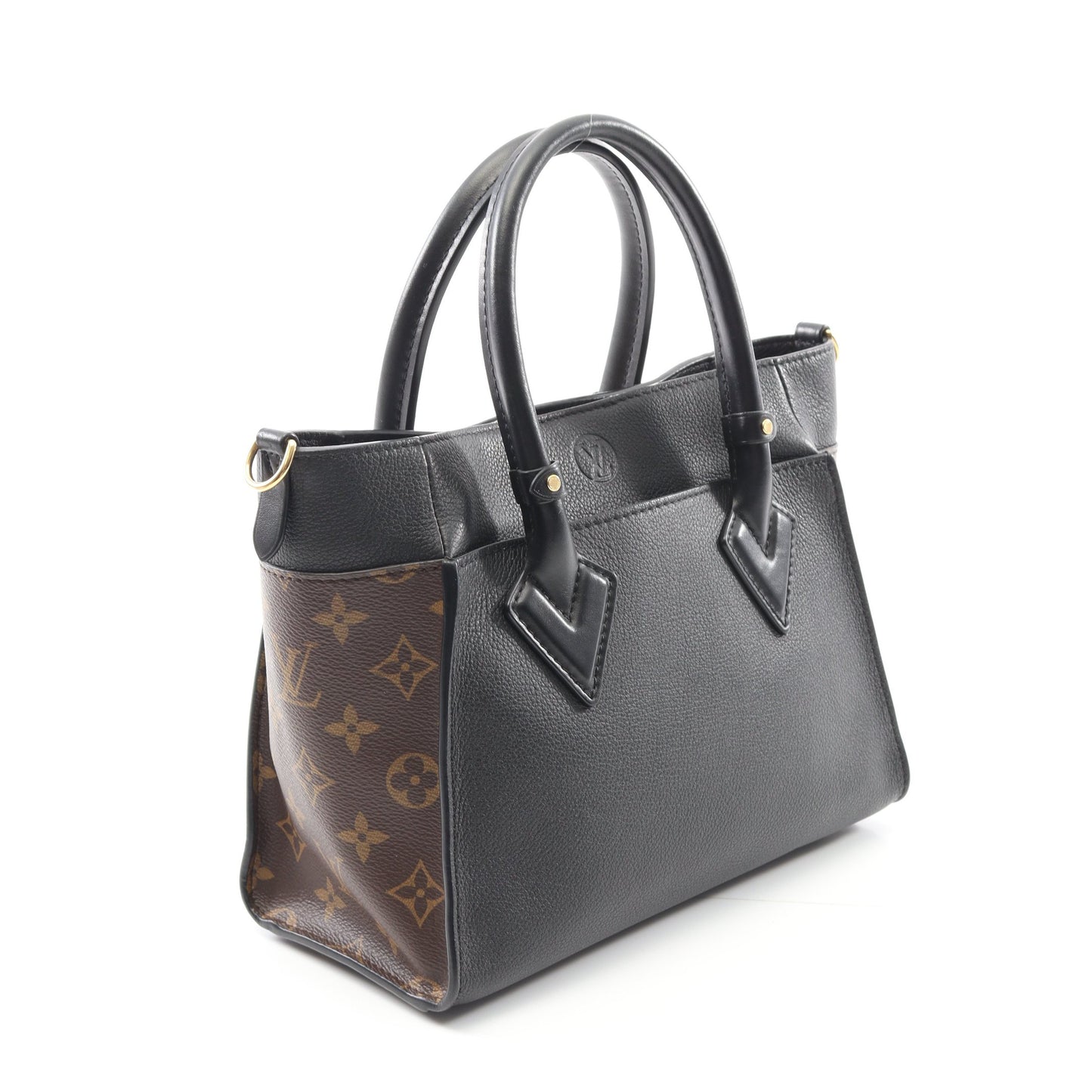 オンマイサイド PM モノグラム ノワール ハンドバッグ レザー PVC ブラック ブラウン 2WAY ルイヴィトン バッグ LOUIS VUITTON