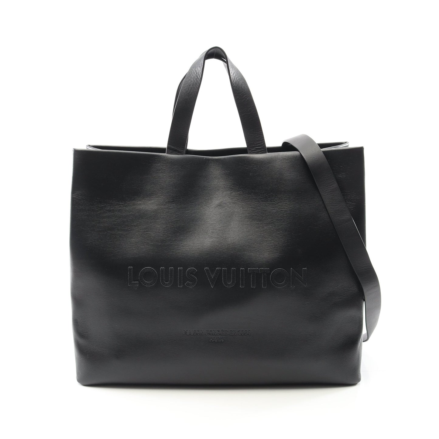 ショッパー トート MM ハンドバッグ トートバッグ レザー ブラック 2WAY ルイヴィトン バッグ LOUIS VUITTON
