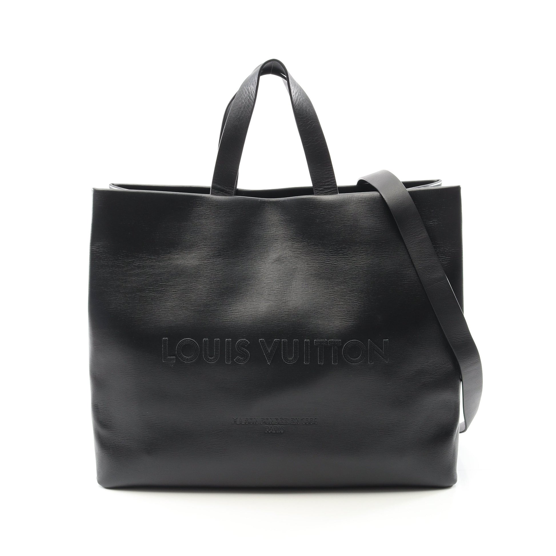 ショッパー トート MM ハンドバッグ トートバッグ レザー ブラック 2WAY ルイヴィトン バッグ LOUIS VUITTON