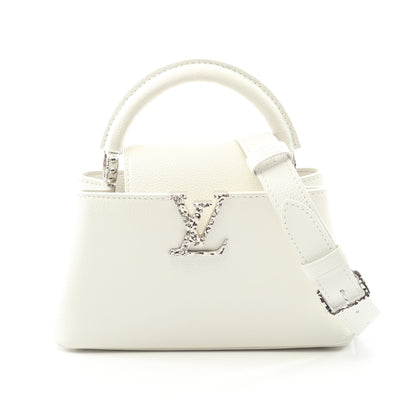 カプシーヌ EW MINI ハンドバッグ レザー ホワイト 2WAY ルイヴィトン バッグ LOUIS VUITTON