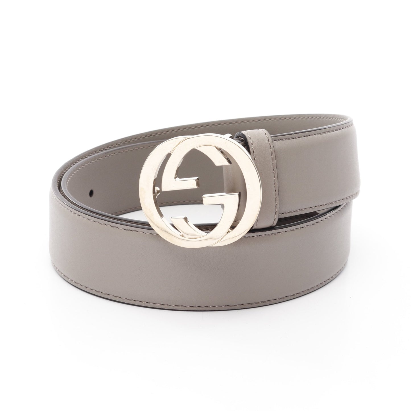 インターロッキングG ベルト レザー グレー グッチ 財布・小物 GUCCI