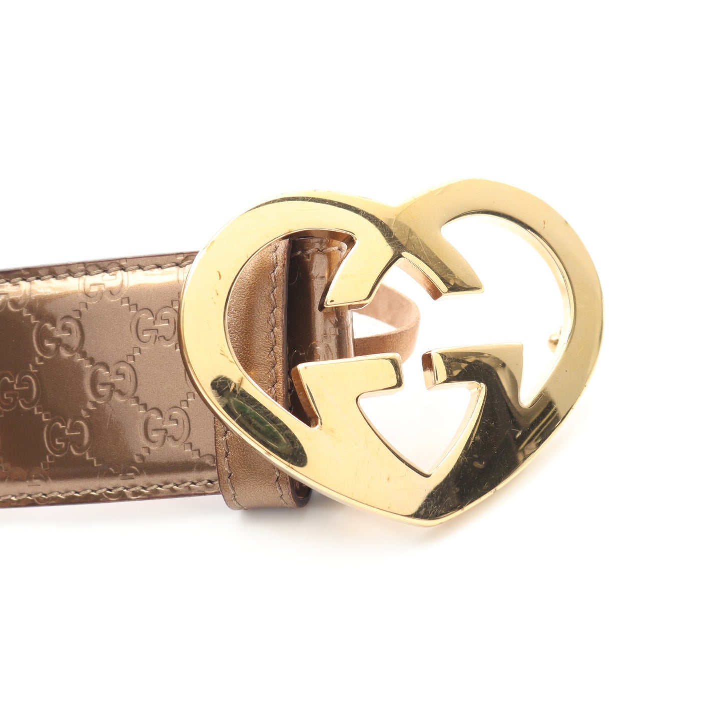 ラブリー グッチシマ ベルト エナメルレザー グレーベージュ グッチ 財布・小物 GUCCI