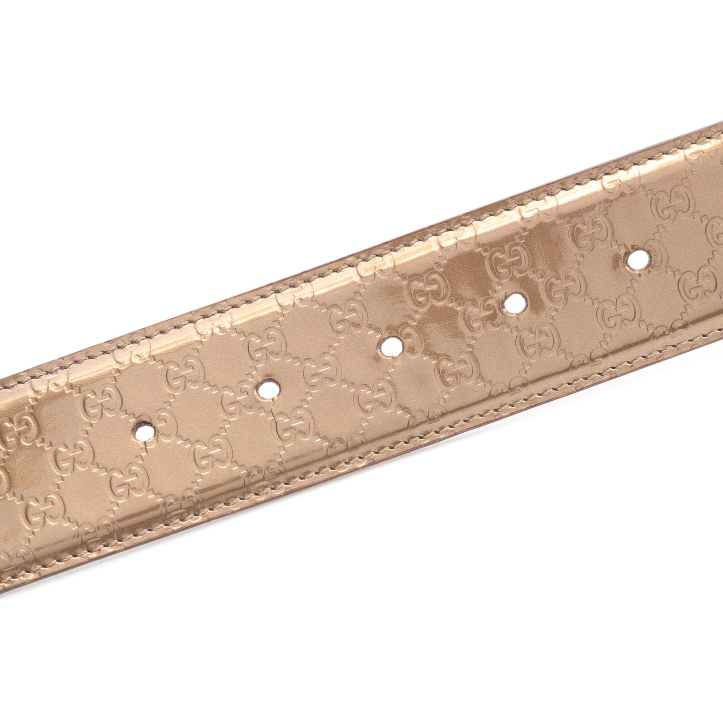 ラブリー グッチシマ ベルト エナメルレザー グレーベージュ グッチ 財布・小物 GUCCI