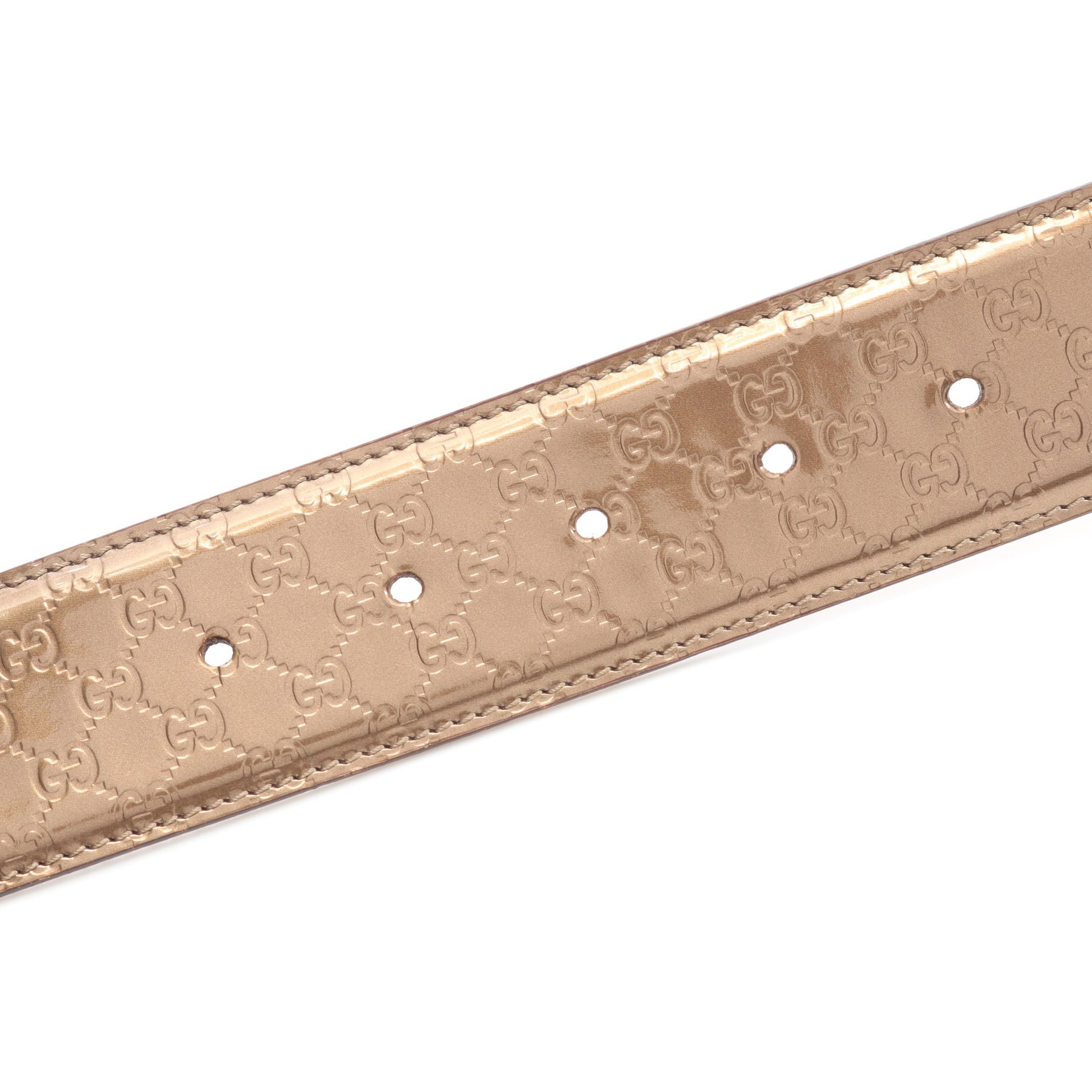 ラブリー グッチシマ ベルト エナメルレザー グレーベージュ グッチ 財布・小物 GUCCI