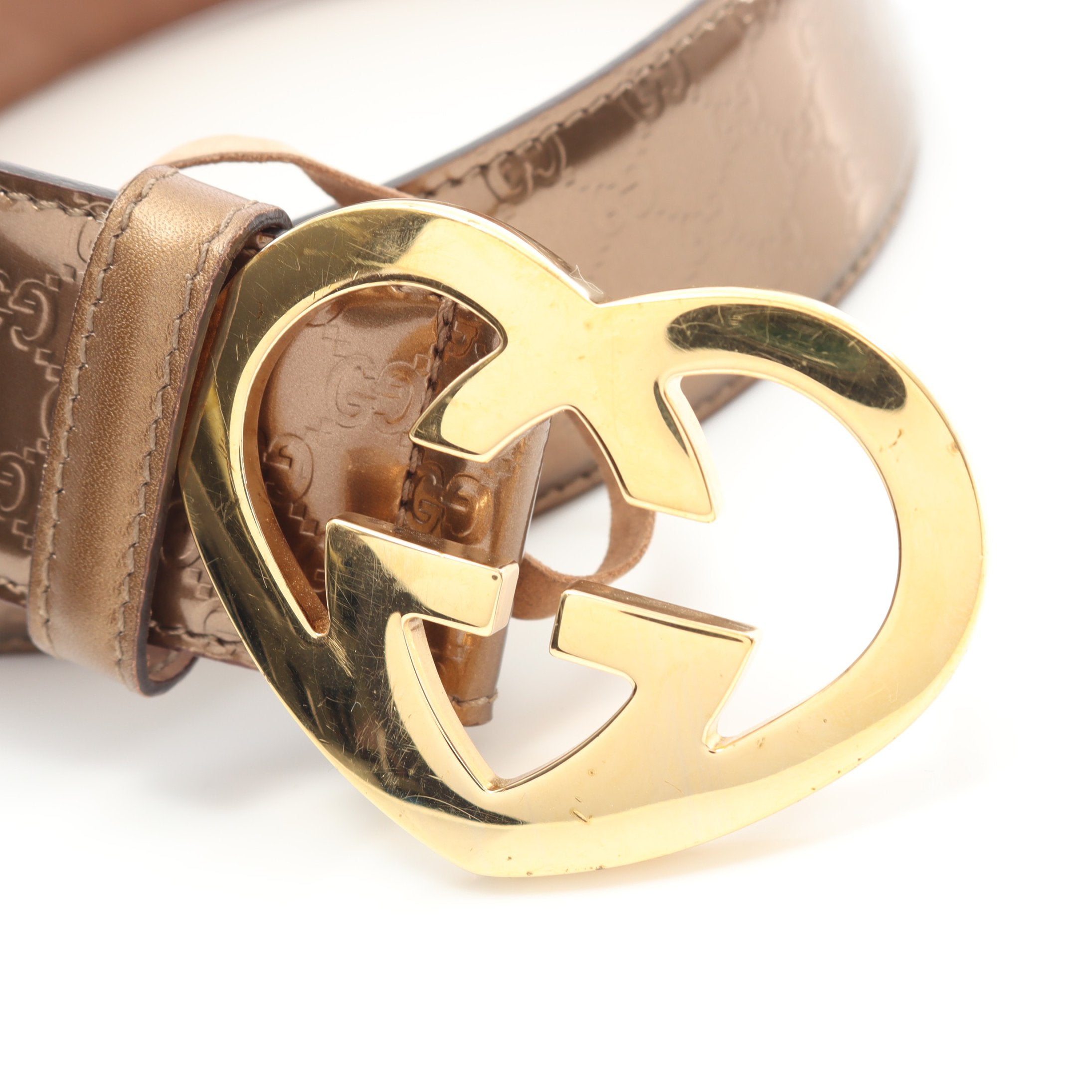 【美品】グッチ インターロッキング エナメル ベルト ゴールド ベージュ 楽天市場】GUCCI グッチ グッチシマ インターロッキング Gバックル