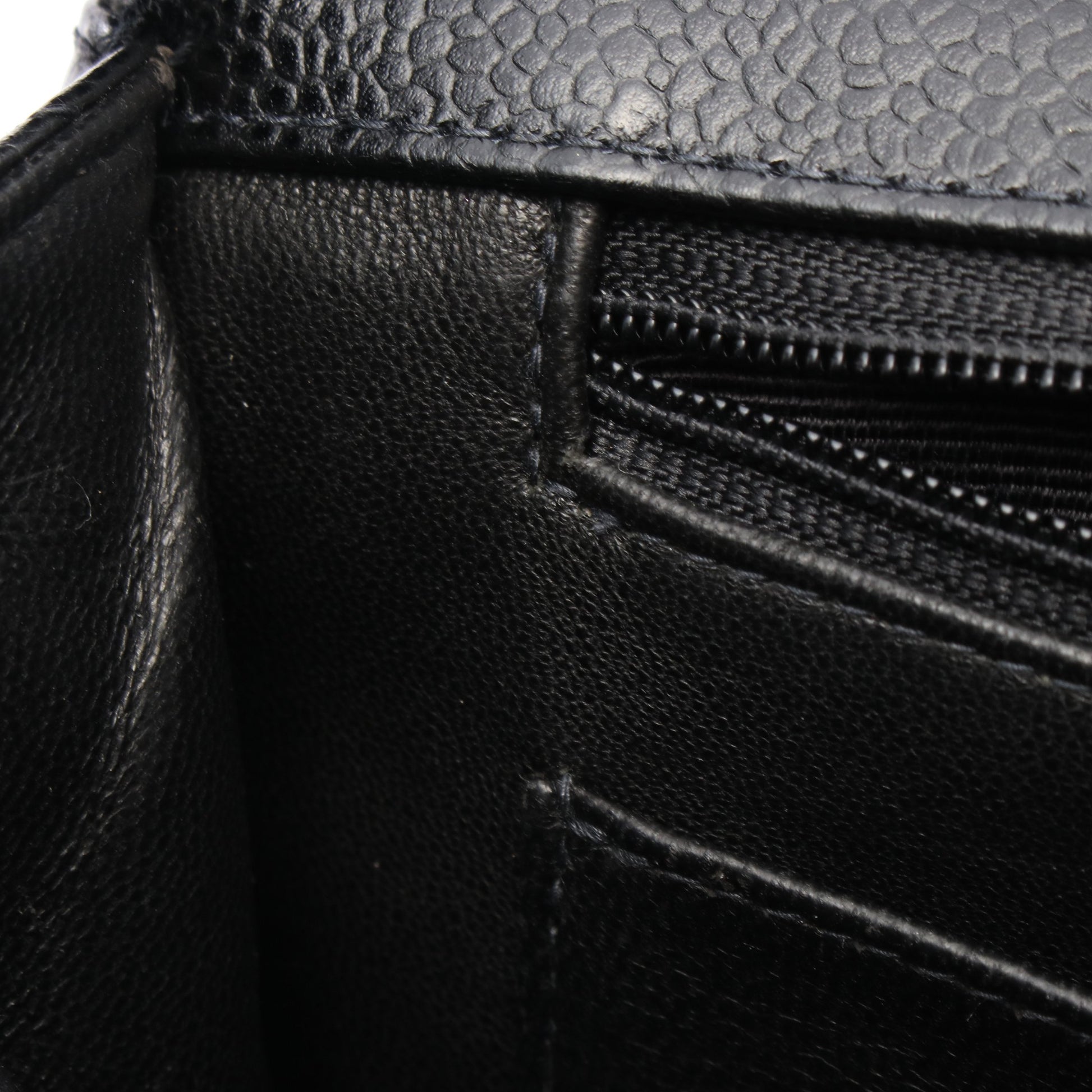 マトラッセ30 シングルフラップ Wチェーンショルダーバッグ キャビアスキン ブラック シルバー金具 シャネル バッグ CHANEL