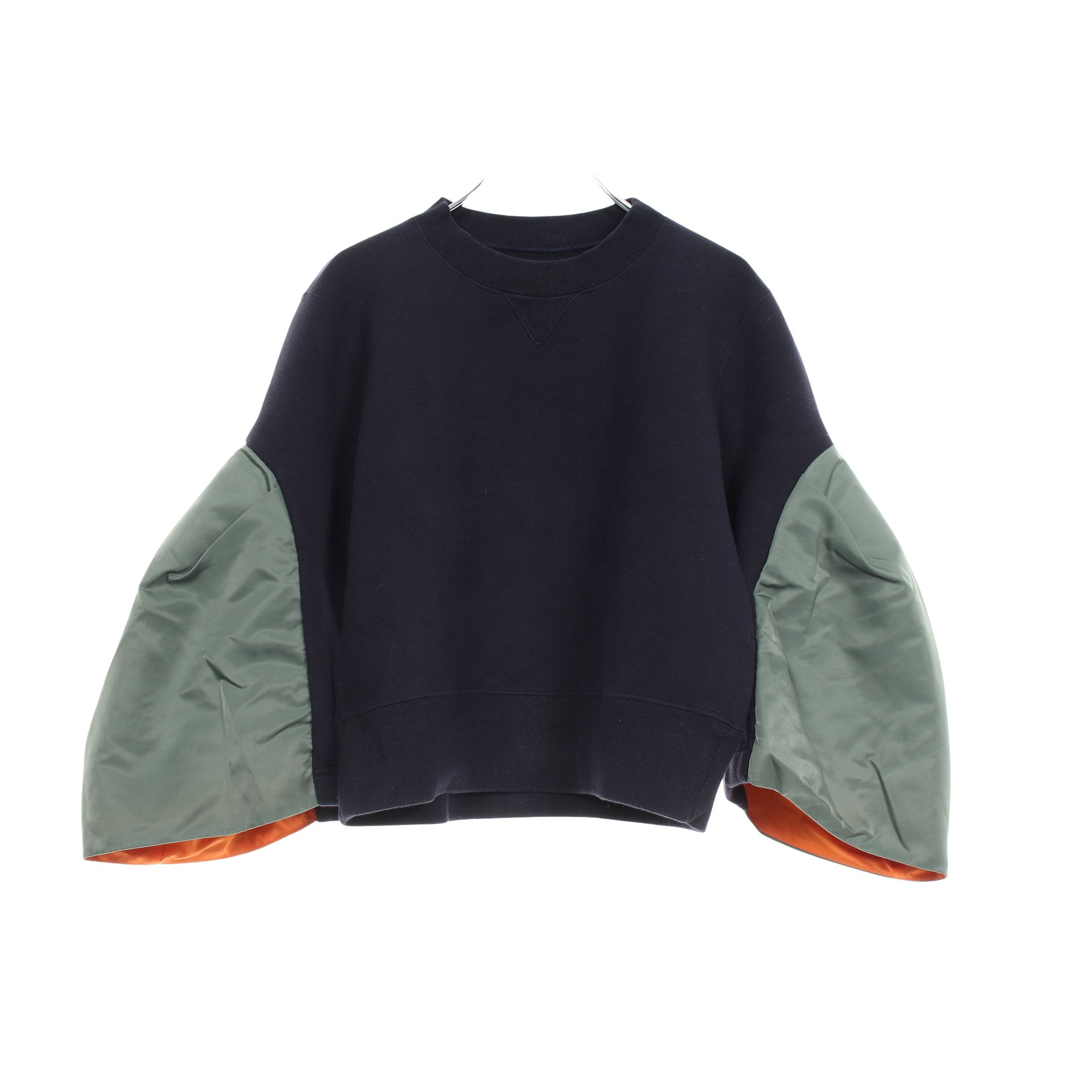 ナイロンツイル スポンジスウェット プルオーバー スウェットシャツ