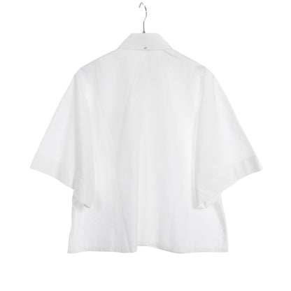 シャツ ボタンダウン 半袖 コットン ホワイト スポーツマックス トップス SPORTMAX