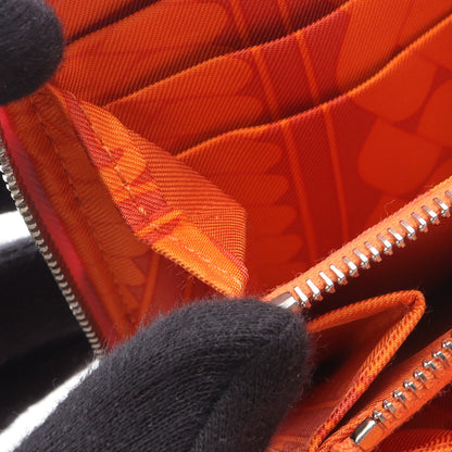 アザップコンパクト シルクイン ラウンドファスナー財布 ヴォーエプソン ピンク シルバー金具 T刻印 エルメス 財布・小物 HERMES