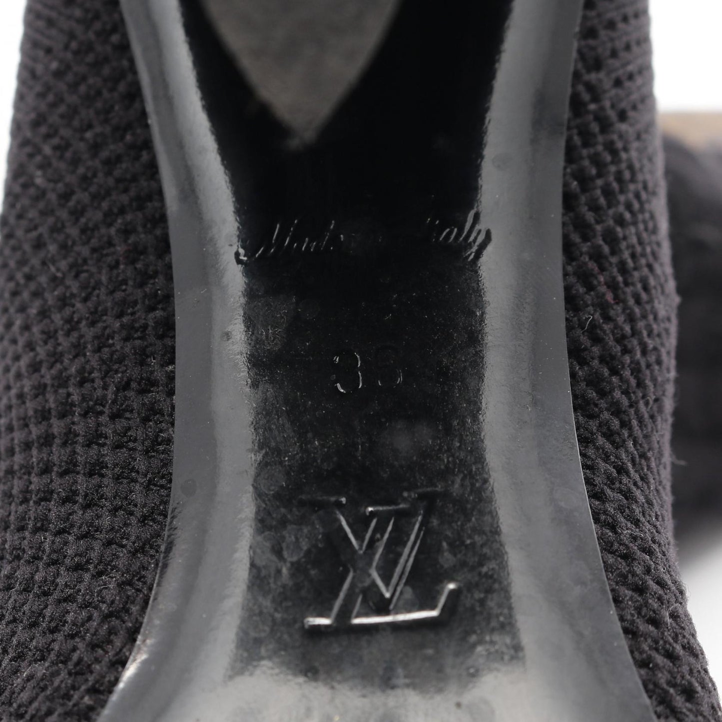 シルエットライン ショート ブーツ ファブリック ブラック ルイヴィトン シューズ LOUIS VUITTON