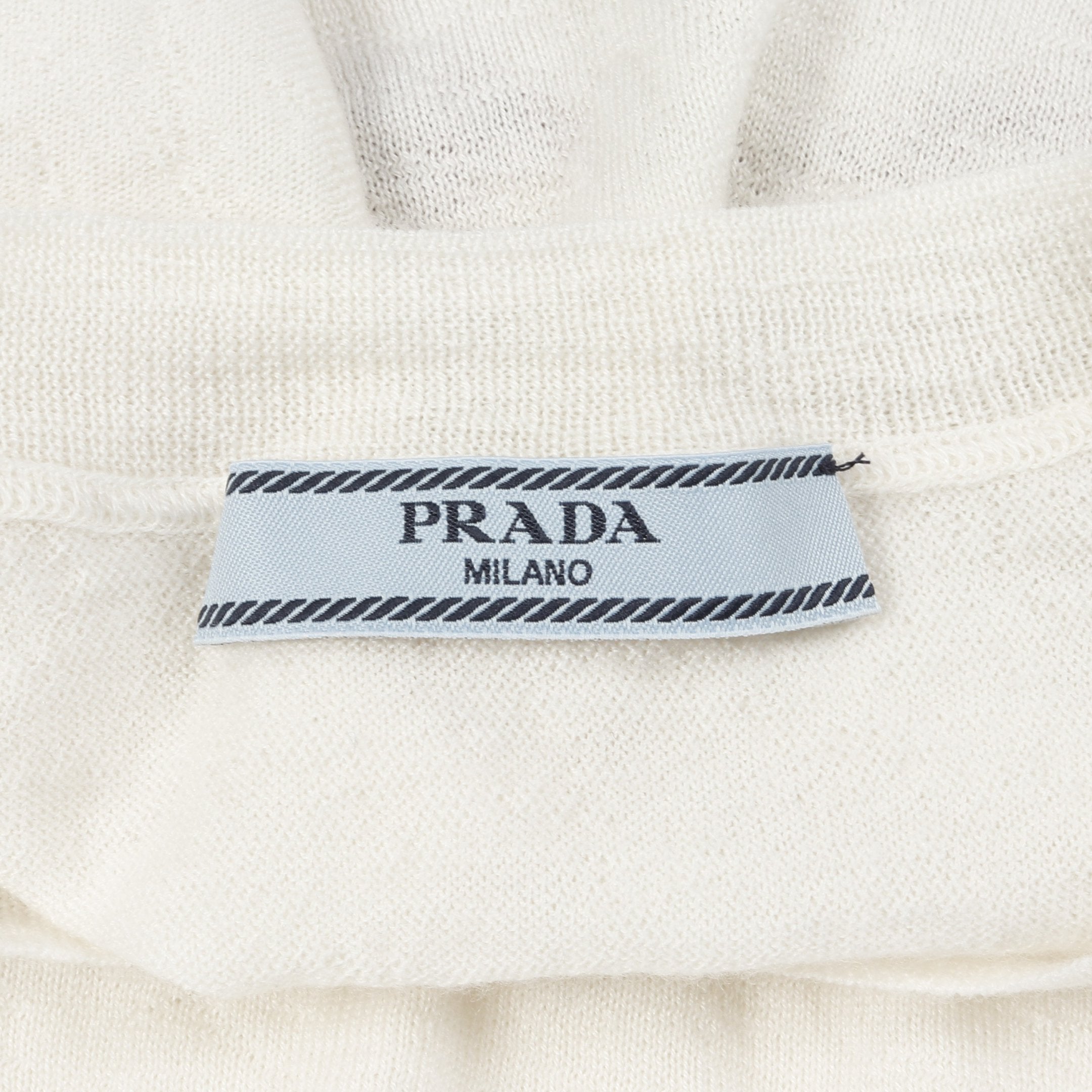 カシミヤ インターシャ Tシャツ ニット 半袖 カシミヤ オフホワイト