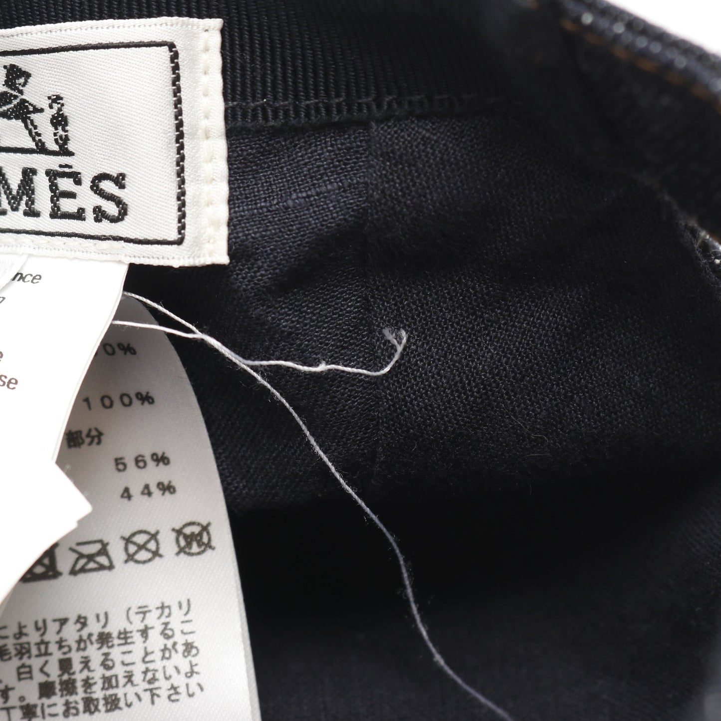 デニム キャップ コットン インディゴブルー エルメス 財布・小物 HERMES
