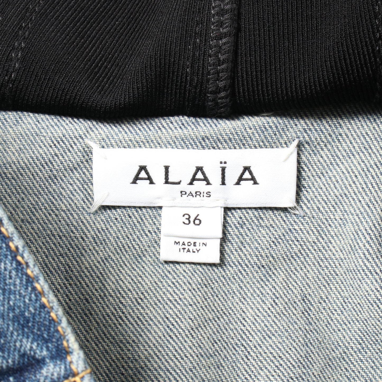 デニムジャケット コットン ブルー フード付き アライア アウター ALAiA