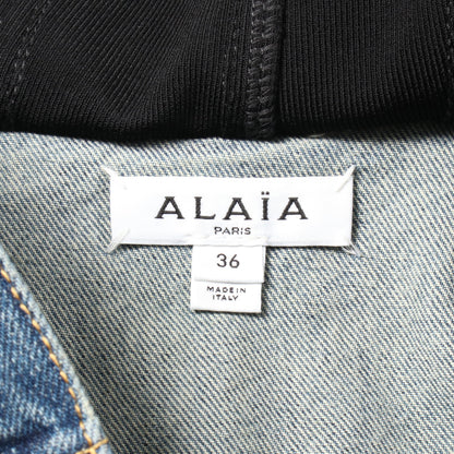 デニムジャケット コットン ブルー フード付き アライア アウター ALAiA