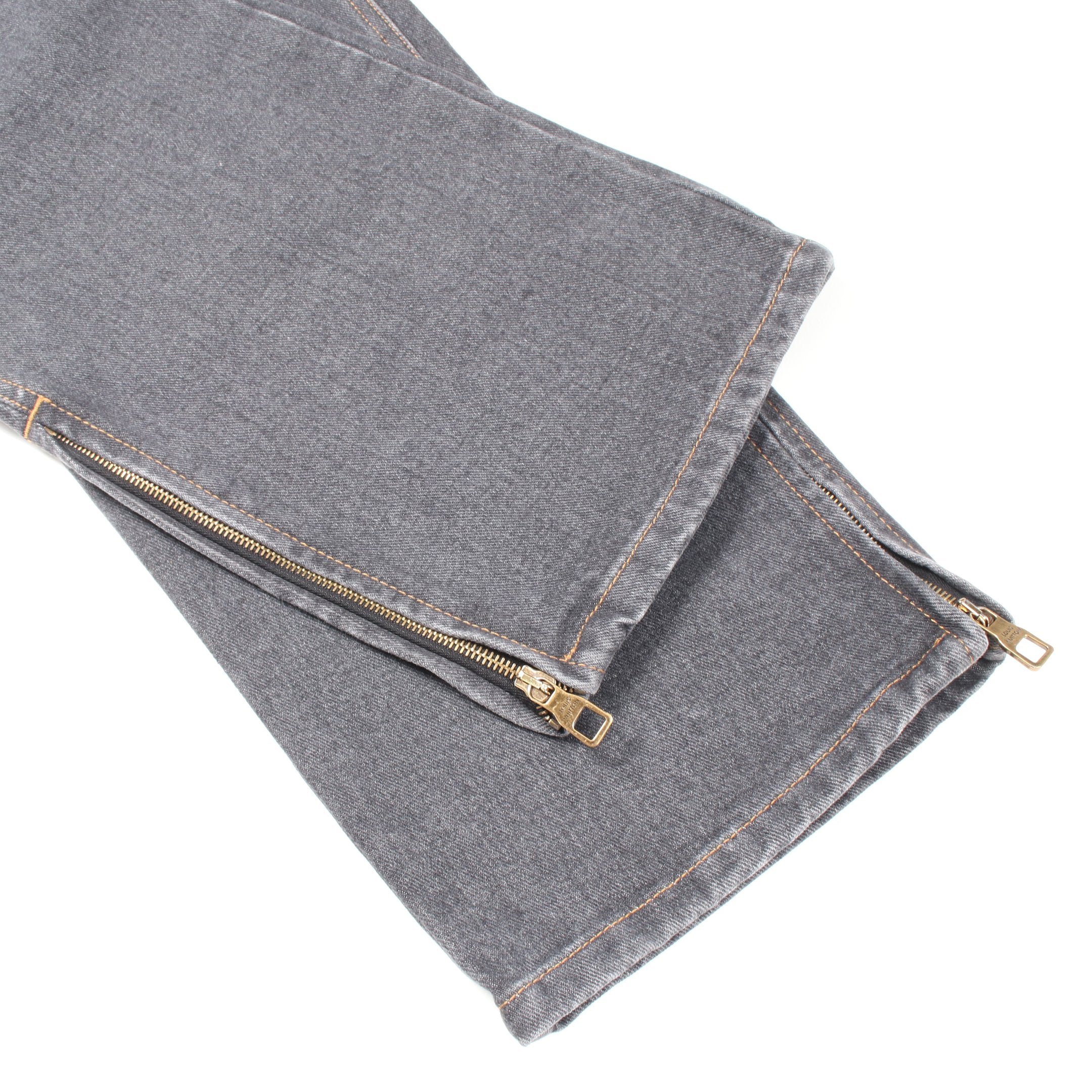 モノグラムフラワー デニムパンツ コットン グレー マルチカラー ルイ