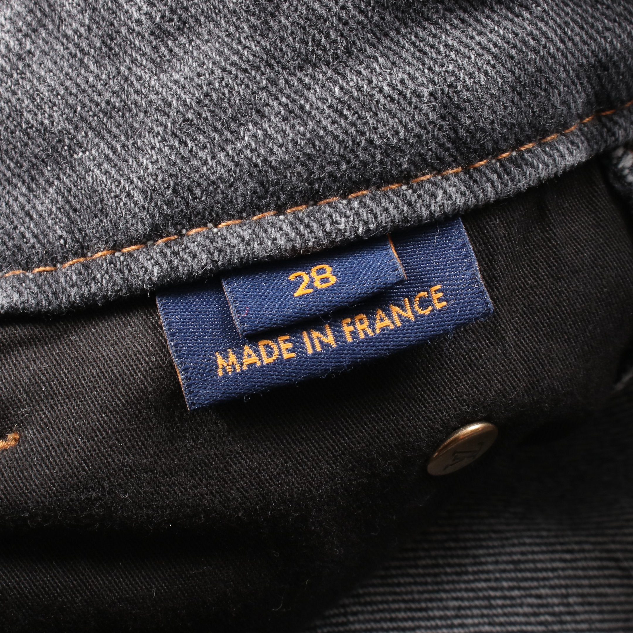 モノグラムフラワー デニムパンツ コットン グレー マルチカラー ルイ