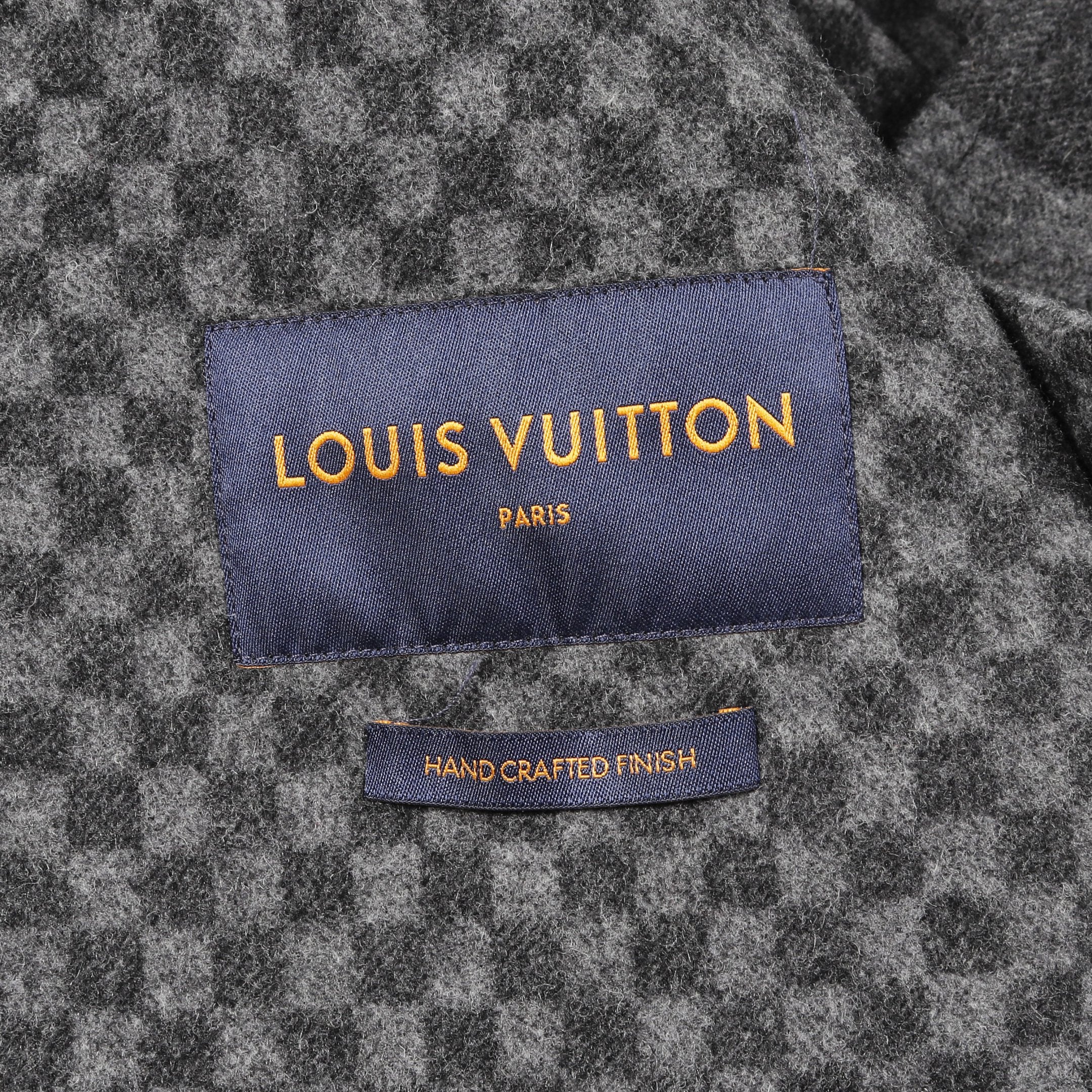 希少サイズ 54 ルイヴィトン ×NIGO ジャイアントダミエ　ダッフルコート LOUIS VUITTON × NIGO ジャイアントダミエ ダッフルコート ウール