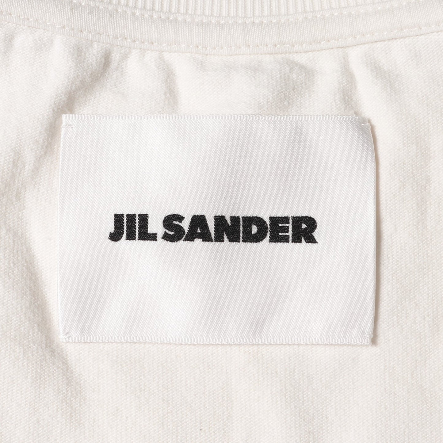 オーバーサイズ ロゴプリント Tシャツ コットン オフホワイト ジルサンダー トップス JIL SANDER