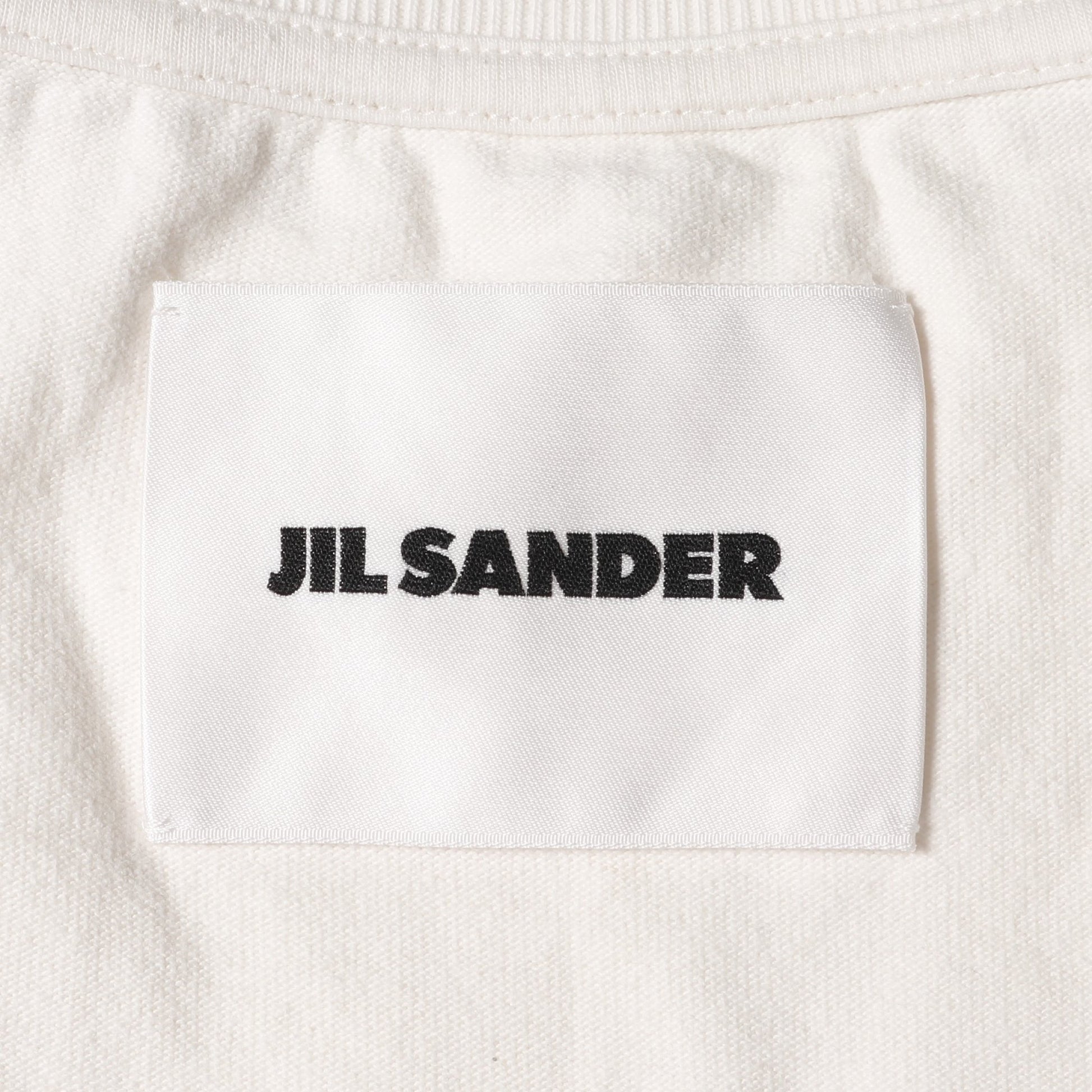 オーバーサイズ ロゴプリント Tシャツ コットン オフホワイト ジルサンダー トップス JIL SANDER