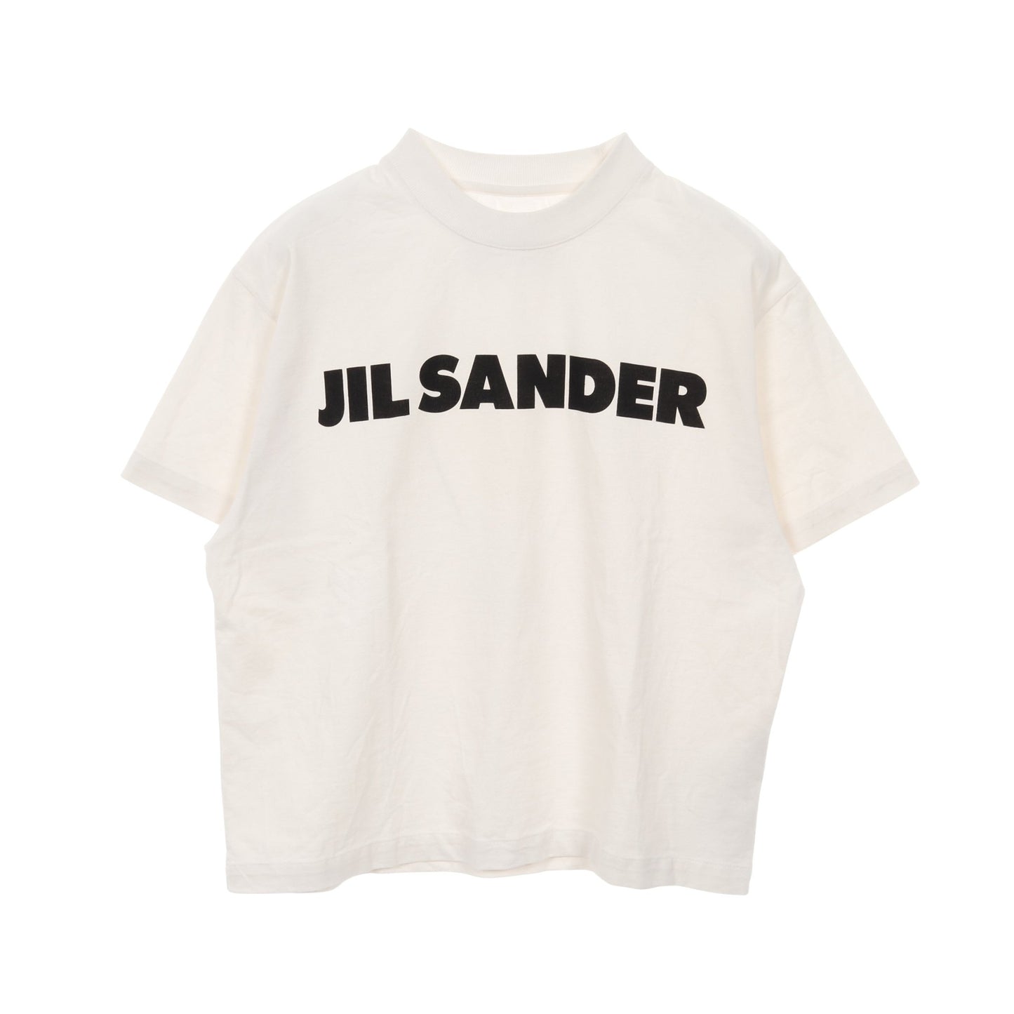 オーバーサイズ ロゴプリント Tシャツ コットン オフホワイト ジルサンダー トップス JIL SANDER