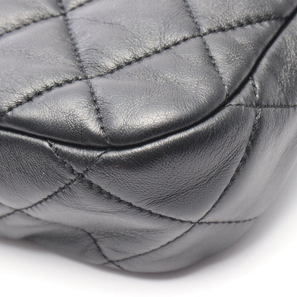マトラッセ チェーンショルダーバッグ レザー ブラック コンビ金具 シャネル バッグ CHANEL