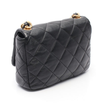 マトラッセ チェーンショルダーバッグ レザー ブラック コンビ金具 シャネル バッグ CHANEL