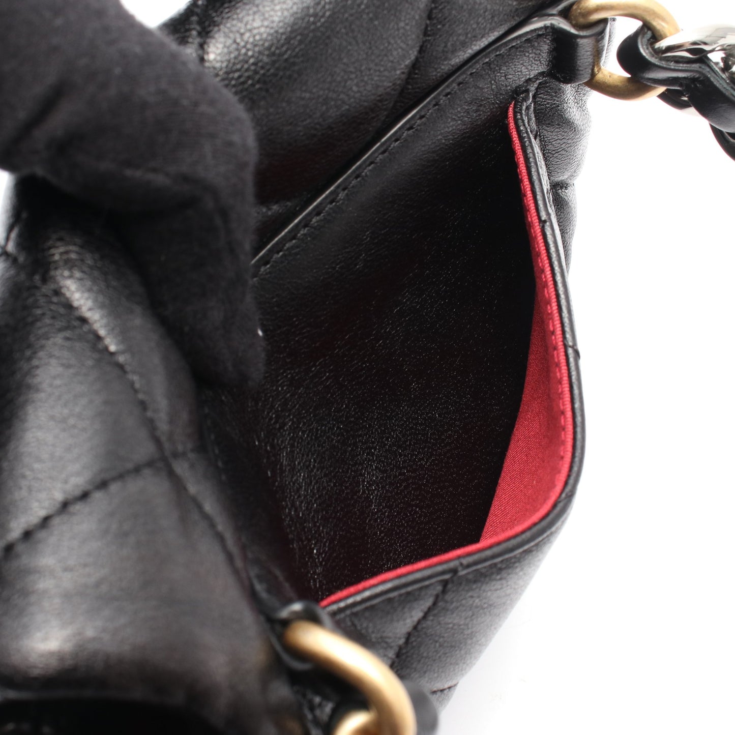 CHANEL19 ウエストバッグ レザー ブラック コンビ金具 シャネル バッグ CHANEL