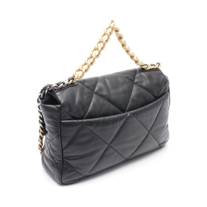 19 ディズヌフ マトラッセ チェーンショルダーバッグ レザー ブラック コンビ金具 シャネル バッグ CHANEL
