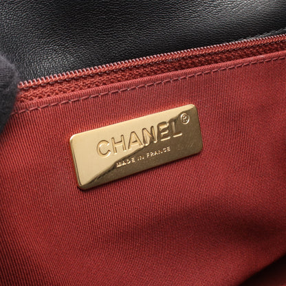 19 ディズヌフ マトラッセ チェーンショルダーバッグ レザー ブラック コンビ金具 シャネル バッグ CHANEL