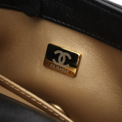 ミニマトラッセ チェーンショルダーバッグ レザー ブラック ゴールド金具 シャネル バッグ CHANEL