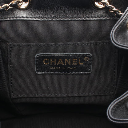 マトラッセ バックパック リュックサック レザー ブラック ゴールド金具 シャネル バッグ CHANEL