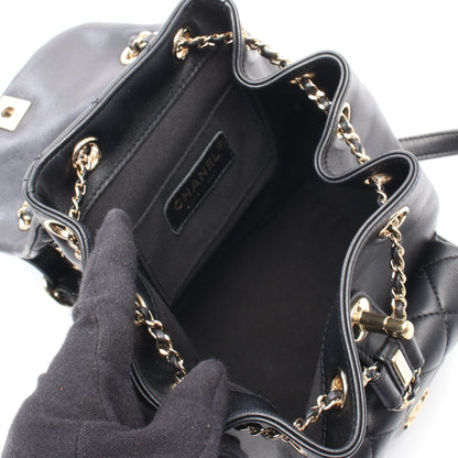 マトラッセ バックパック リュックサック レザー ブラック ゴールド金具 シャネル バッグ CHANEL