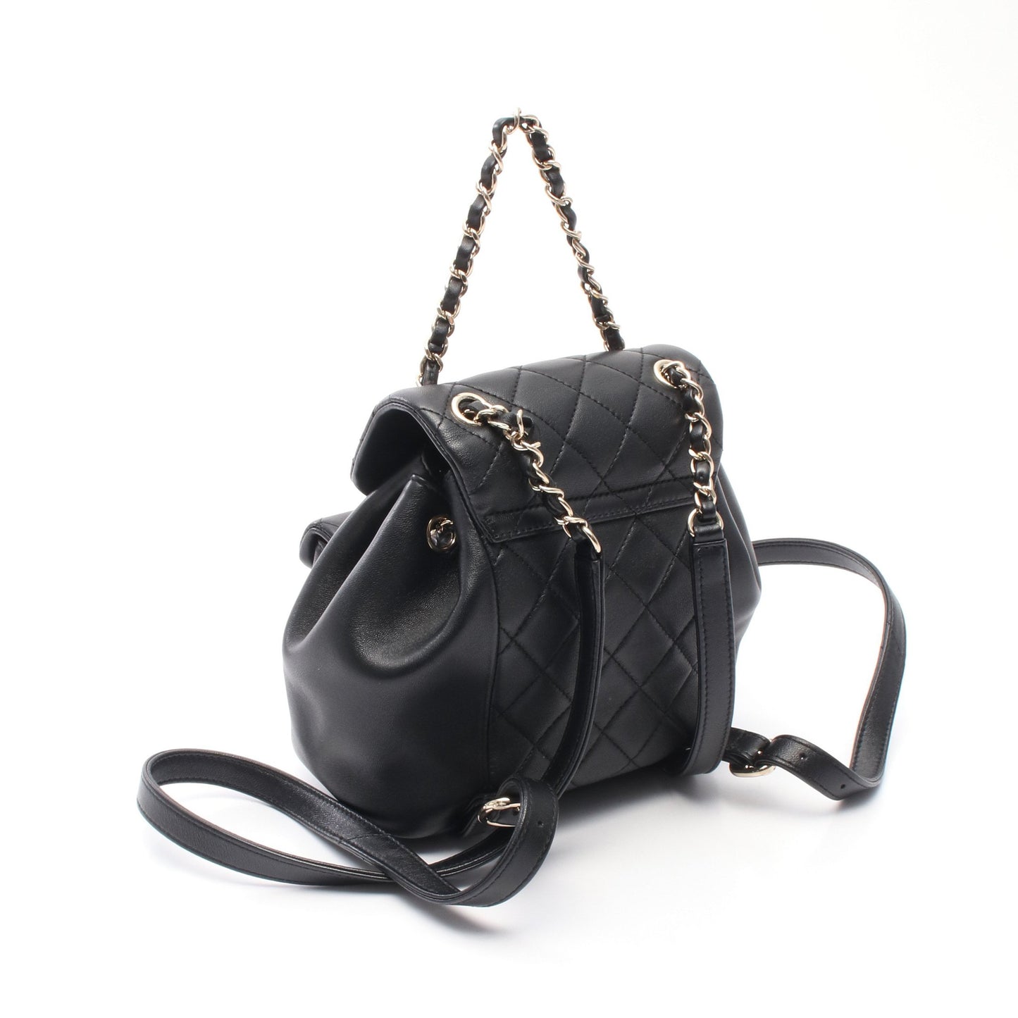 マトラッセ バックパック リュックサック レザー ブラック ゴールド金具 シャネル バッグ CHANEL