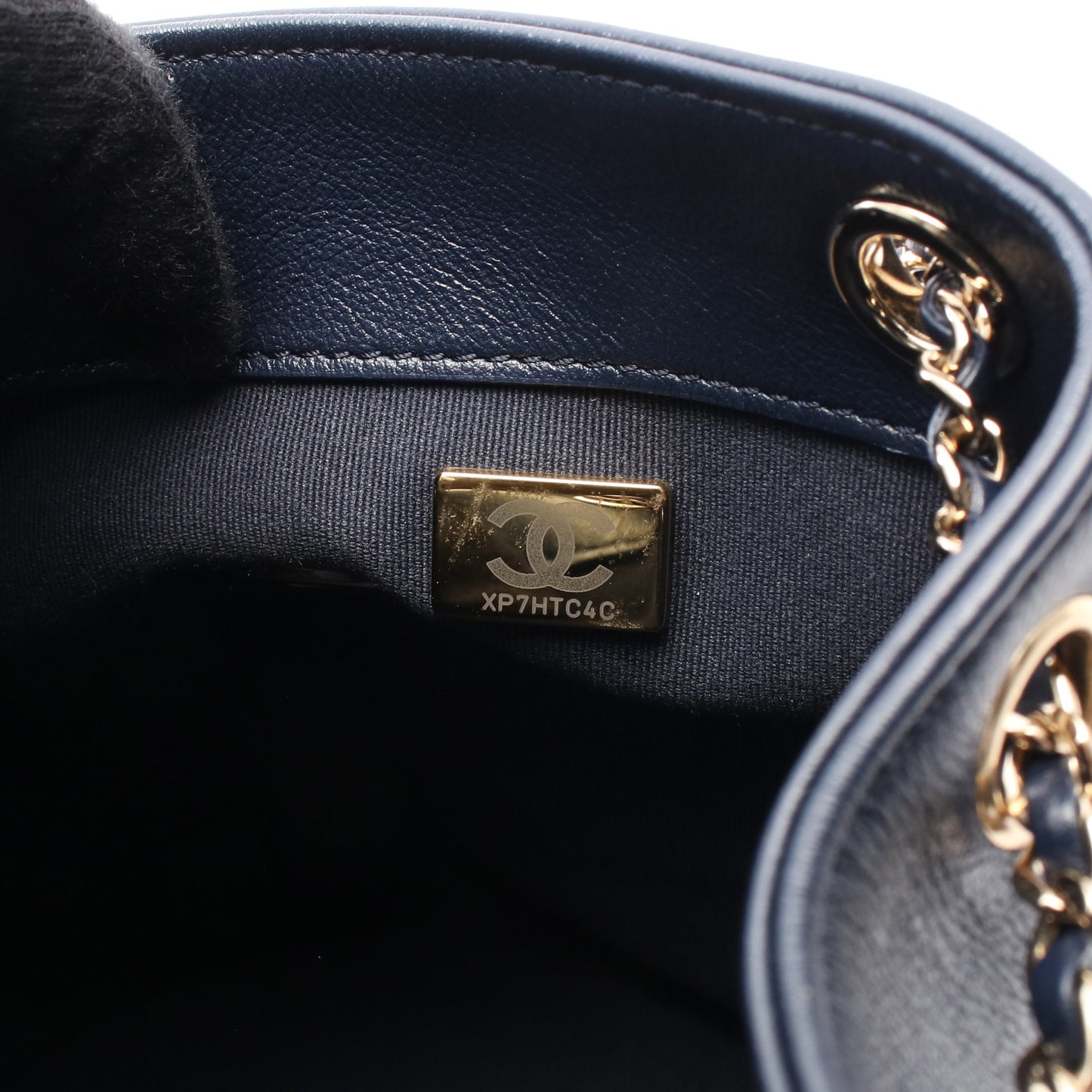 マトラッセ スモール バックパック リュックサック レザー ネイビー ゴールド金具 シャネル バッグ CHANEL