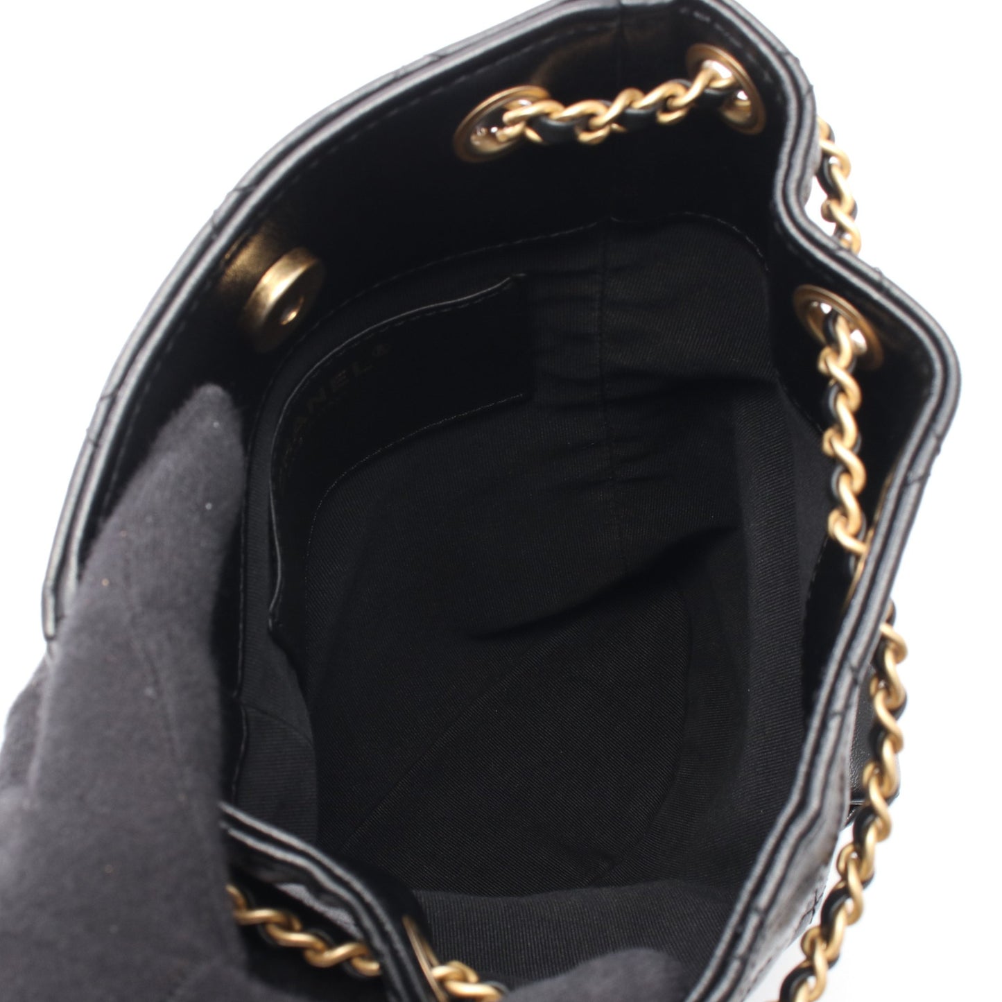 マトラッセ バックパック リュックサック レザー ブラック ゴールド金具 シャネル バッグ CHANEL