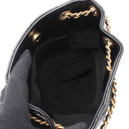 マトラッセ バックパック リュックサック レザー ブラック ゴールド金具 シャネル バッグ CHANEL
