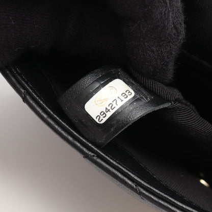 マトラッセ チェーンアラウンド パール チェーンショルダーバッグ ラムスキン ブラック ゴールド金具 シャネル バッグ CHANEL