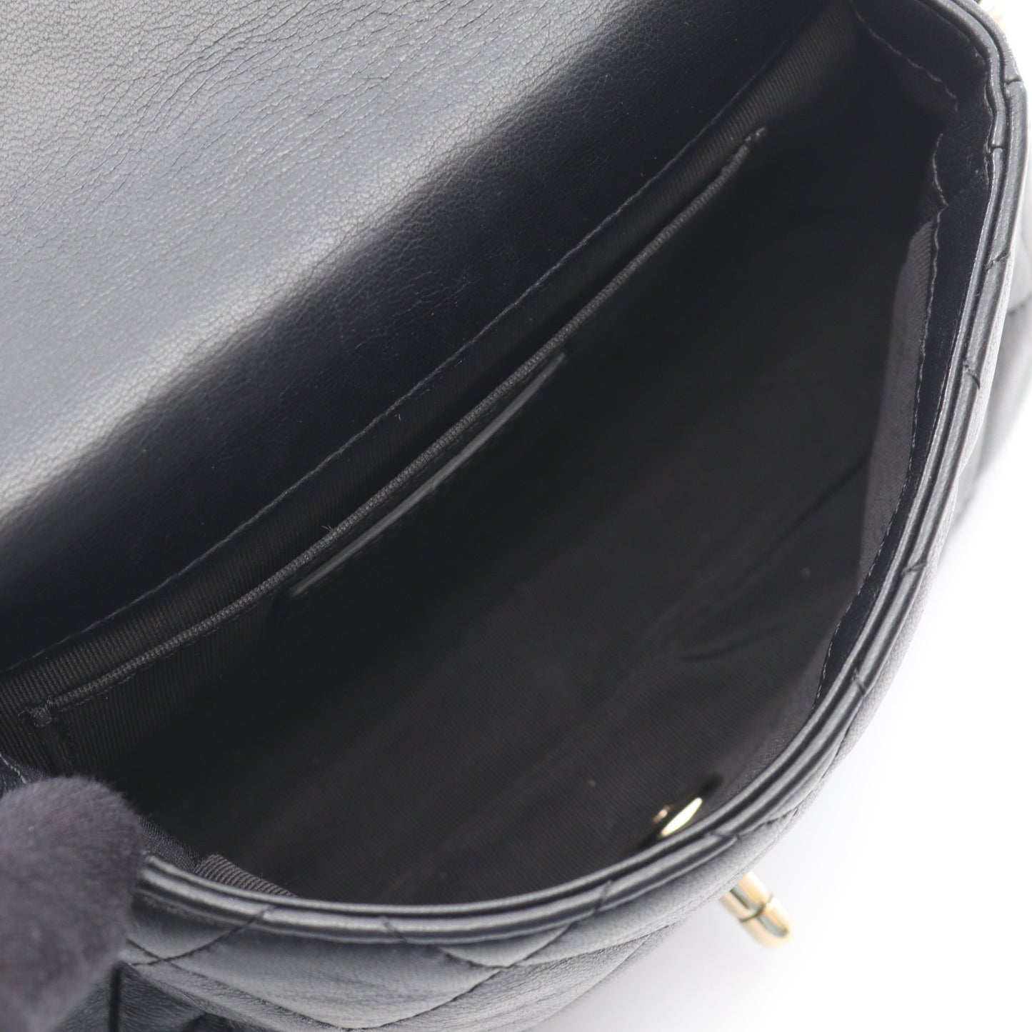 マトラッセ チェーンアラウンド パール チェーンショルダーバッグ ラムスキン ブラック ゴールド金具 シャネル バッグ CHANEL