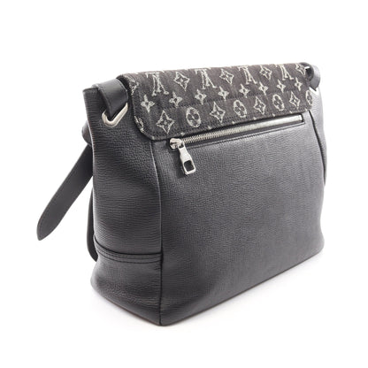 LOUIS VUITTON × NIGO ブサス トーキョー モノグラムデニム ショルダーバッグ キャンバス レザー ブラック NIGOコラボ ルイヴィトン バッグ LOUIS VUITTON