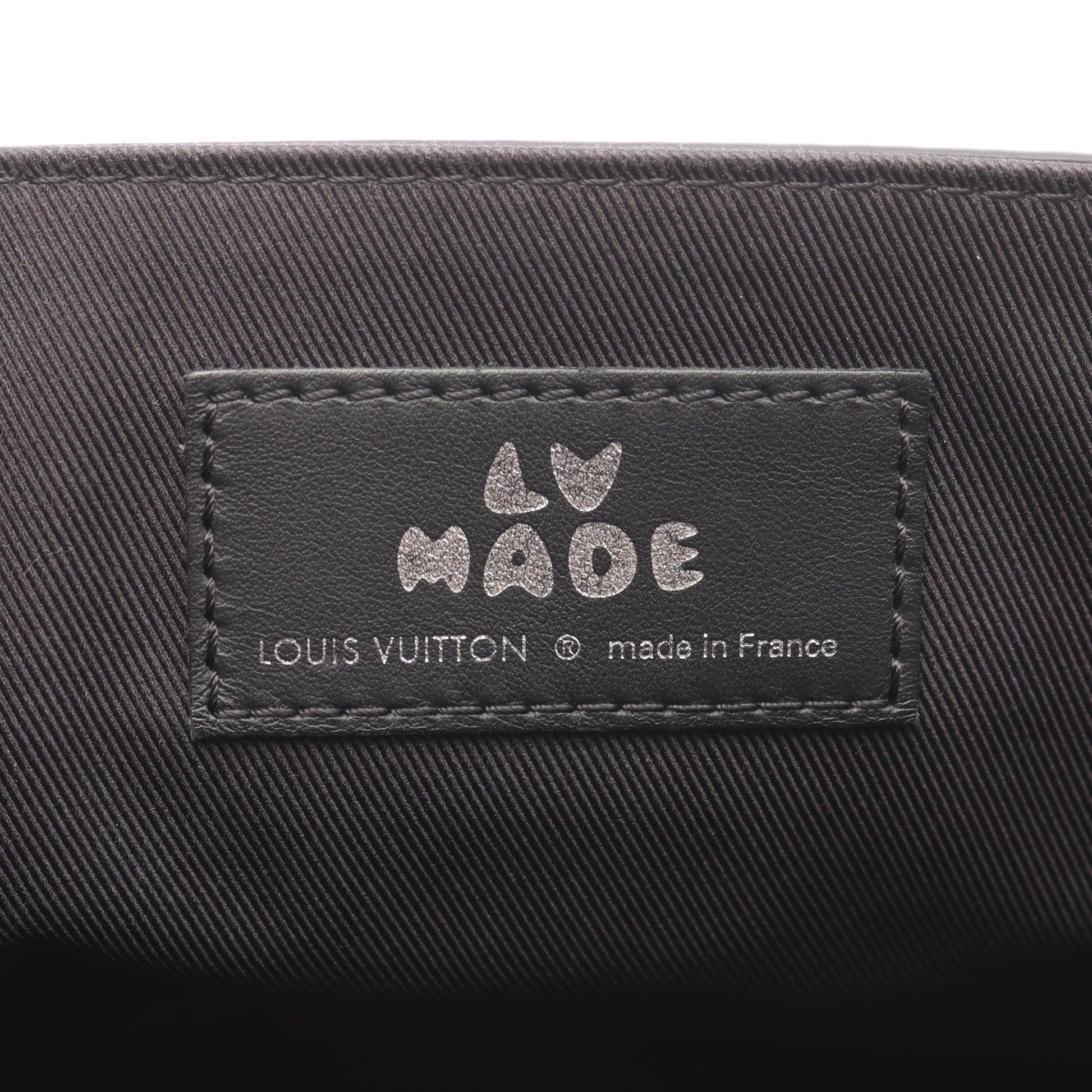 LOUIS VUITTON × NIGO ブサス トーキョー モノグラムデニム ショルダーバッグ キャンバス レザー ブラック NIGOコラボ ルイヴィトン バッグ LOUIS VUITTON