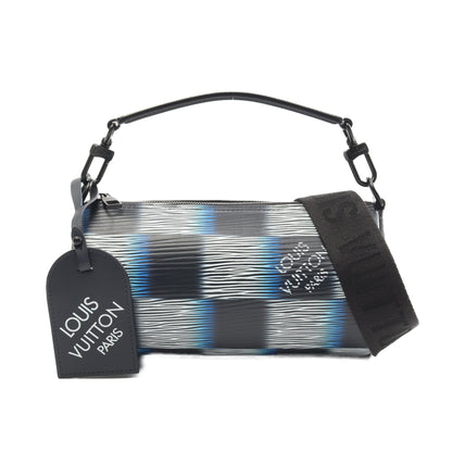 ソフト ポロションPM ダミエラッシュ ハンドバッグ レザー ブルー ブラック 2WAY ルイヴィトン バッグ LOUIS VUITTON