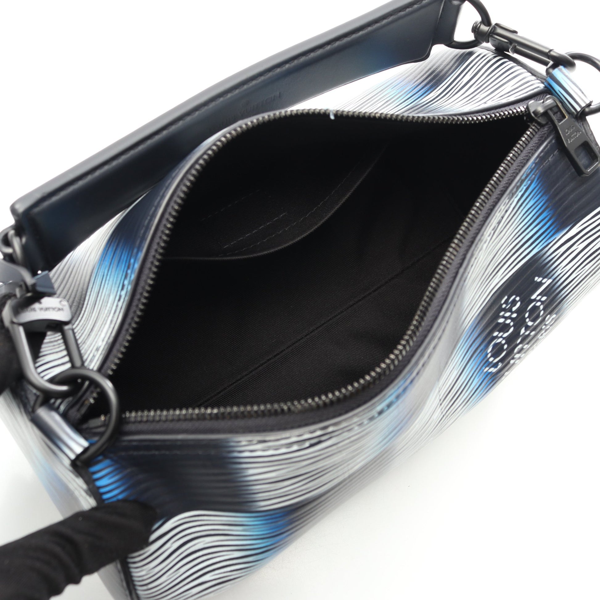 ソフト ポロションPM ダミエラッシュ ハンドバッグ レザー ブルー ブラック 2WAY ルイヴィトン バッグ LOUIS VUITTON